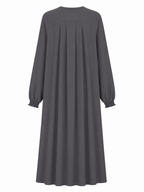 MEDİNE İPEĞİ PİLELİ MEVLANA FERACE FÜME GRİ