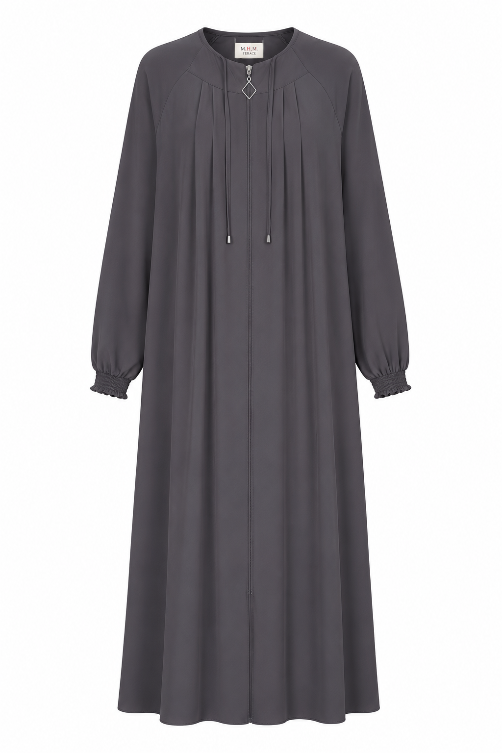 MEDİNE İPEĞİ PİLELİ MEVLANA FERACE FÜME GRİ