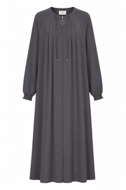 MEDİNE İPEĞİ PİLELİ MEVLANA FERACE FÜME GRİ