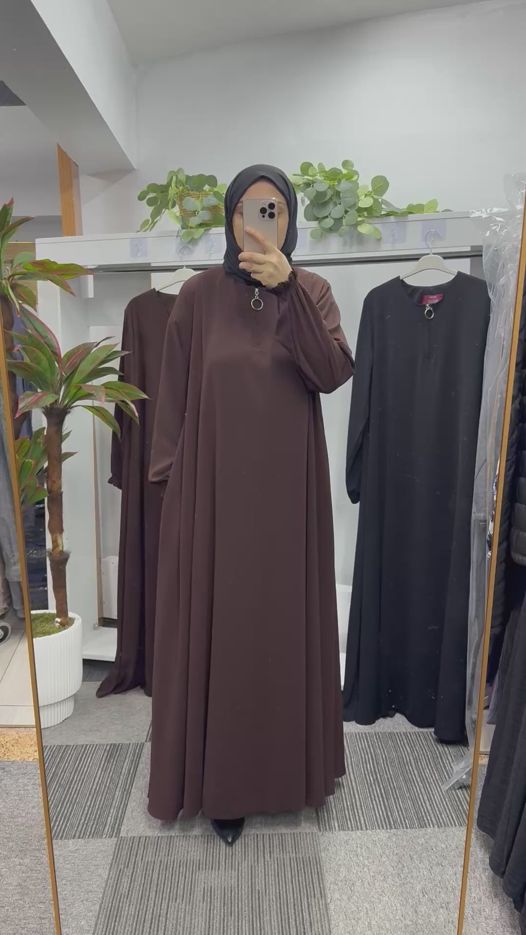 MEVLANA ELBİSE MEDİNE İPEK KUMAŞ KAHVE RENGİ